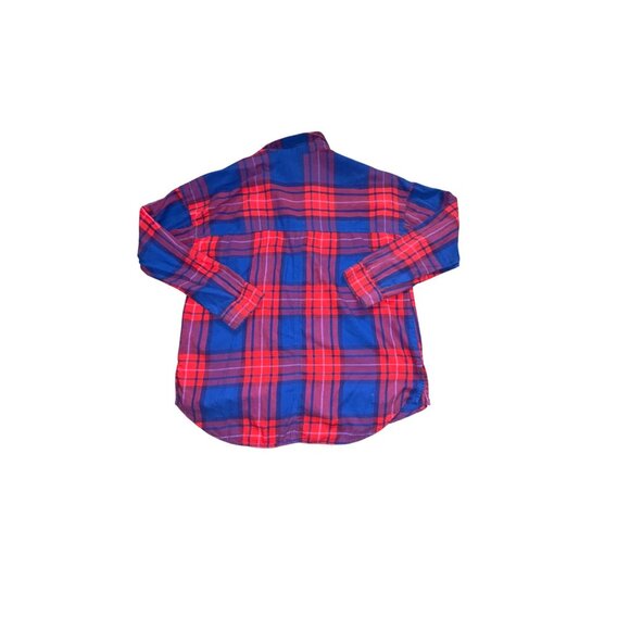 Old Navy 'The Boyfriend Shirt' Plaid Flannel Style Shirt-Red/Blue-Large-GUC - Picture 5 of 6